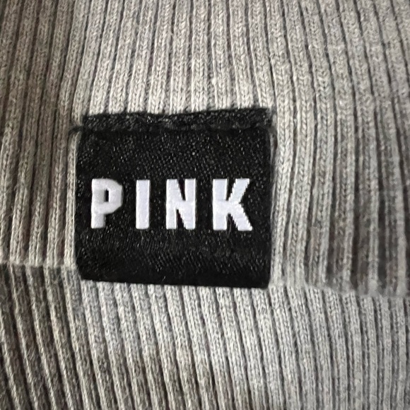 PINK Victoria's Secret Gray Zip-Up Sherpa Sweater Size -S - Picture 3 of 8